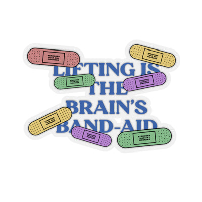 LIFTING IS THE BRAIN’S BAND-AID- STICKER