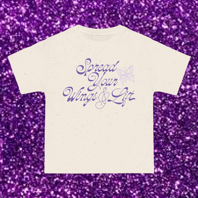 SPREAD YOUR WINGS AND LIFT (PURPLE)- TEE