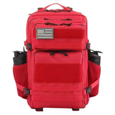 Tactical Backpack (45L) -RED (plain with free USA patch)