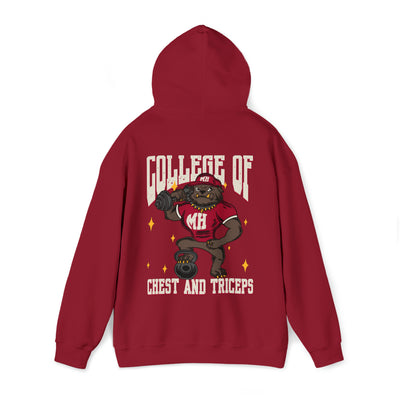 COLLEGE OF CHEST AND TRICEPS- HOODIE