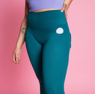 SWOLEMAID GREEN-POCKET SCRUNCH LEGGINGS