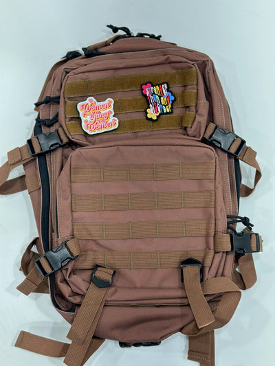Tactical Backpack (45L) -brown (plain with free USA patch)