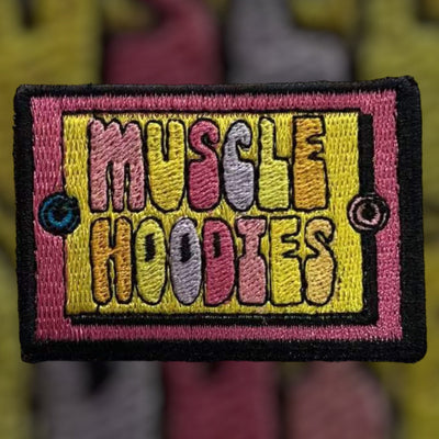 MUSCLE HOODIES (SQUARE RAINBOW LOGO)- Velcro Patch