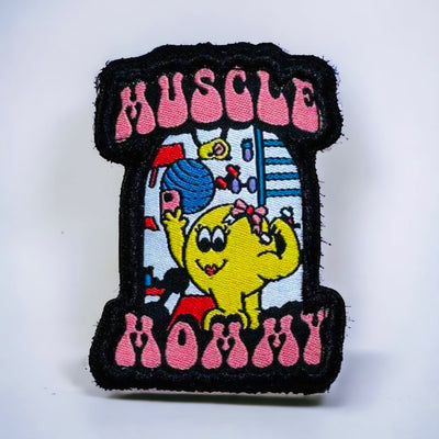 MUSCLE MOMMY (HAPPY FACE VERS.) - VELCRO PATCH