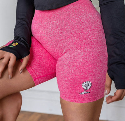 Pink Opal -Scrunch Shorts (Super Stretch)
