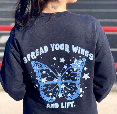 SPREAD YOUR WINGS AND LIFT- CREWNECK